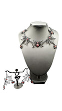 Load image into Gallery viewer, "Black Widow" Necklace and Earring Black Jewelry set