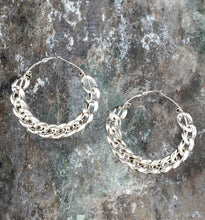 Load image into Gallery viewer, "Up In Chains" Hoops Earrings