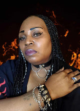 Load image into Gallery viewer, "Chained Up" Black Leather Jewelry Set