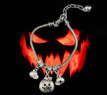 Load image into Gallery viewer, Pumpkin Charmed Charm Stainless Steel Bracelet