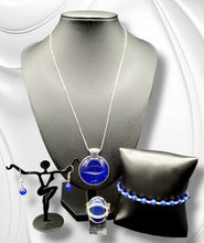 Load image into Gallery viewer, "Look Into My Aura" Blue Jewelry Set