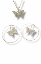 Load image into Gallery viewer, "Butterfly Kisses" Necklace and Earrings Jewelry Set