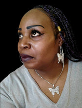 Load image into Gallery viewer, "Butterfly Kisses" Necklace and Earrings Jewelry Set
