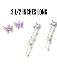 Load image into Gallery viewer, "Flower of the Sky" Butterfly Earrings
