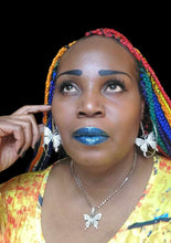 Load image into Gallery viewer, "Shimmer Wings" Butterfly Necklace and Earring Jewelry Set