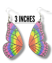 Load image into Gallery viewer, "Rainbow Wangs" Butterfly Earrings