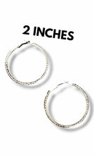 Load image into Gallery viewer, "Midnight Sparkle" Hoop Earrings