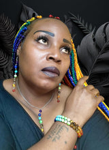 Load image into Gallery viewer, "Universe" Multicolor Necklace, Earring, and Bracelet Jewelry Set