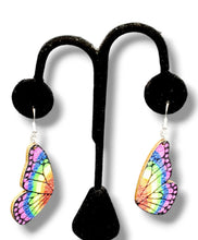Load image into Gallery viewer, "Rainbow Wangs" Butterfly Earrings