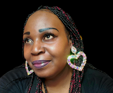 Load image into Gallery viewer, Open Hearted Heart Earrings (Assorted Colors)