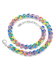 Load image into Gallery viewer, "Vivid Link" Necklace (Two sizes to choose from) Stainless Steel Multi color Necklace