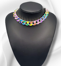 Load image into Gallery viewer, "Vivid Link" Necklace (Two sizes to choose from) Stainless Steel Multi color Necklace