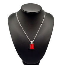 Load image into Gallery viewer, "Understated Dazzle" Red Necklace and Earrings