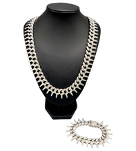 Load image into Gallery viewer, Spiked Up Bling Unisex Stainless Steel Jewelry set