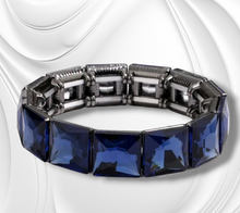 Load image into Gallery viewer, Blue Ice Stretchy Bracelet