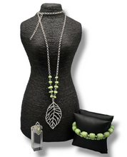 Load image into Gallery viewer, "Roaming The Riverwalk" Green Jewelry Set