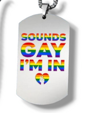 Load image into Gallery viewer, "Count Me In" LGBTQ+ Rainbow Pride Stainless Steel Multi color Necklace