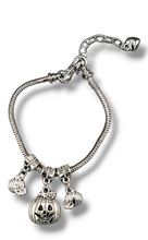 Load image into Gallery viewer, Pumpkin Charmed Charm Stainless Steel Bracelet