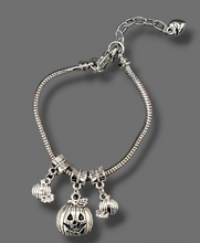 Load image into Gallery viewer, Pumpkin Charmed Charm Stainless Steel Bracelet