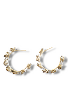 Load image into Gallery viewer, "Kiss of a Rose" Hoop Earrings