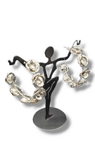 Load image into Gallery viewer, "Kiss of a Rose" Hoop Earrings