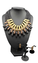 Load image into Gallery viewer, "Tantalizing Trifecta"-Tricolor Necklace and Earrings