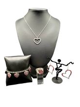 Load image into Gallery viewer, GLOW by Heart Red Bling Jewelry Set