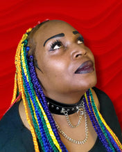 Load image into Gallery viewer, "Whip It" Black Leather Necklace and Bracelet Jewelry Set