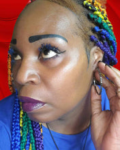 Load image into Gallery viewer, "Midnight Sparkle" Hoop Earrings