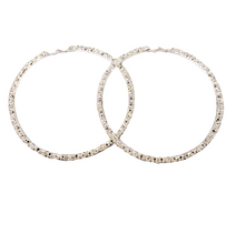 Load image into Gallery viewer, Blinged Out Deluxe Hoop Earrings (assorted colors to choose from)