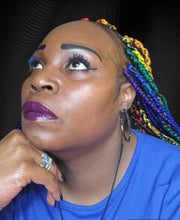 Load image into Gallery viewer, "Midnight Sparkle" Hoop Earrings