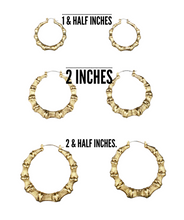 Load image into Gallery viewer, Bamboo Earrings, At Least 3 Pair Hoop Earrings (Set of 3)