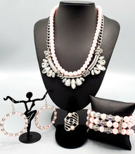 Load image into Gallery viewer, Bow Before the Queen Pink Pearl and Bling Custom Set