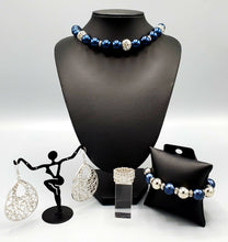 Load image into Gallery viewer, Rich Girl Refinement Blue Pearl and Bling Custom Set
