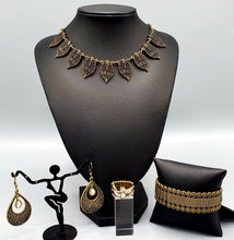 Load image into Gallery viewer, "Leafy Lagoon" Brass Jewelry Set