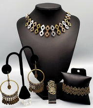 Load image into Gallery viewer, "Geocentric" Mixed Metal Jewelry Set