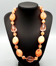 Load image into Gallery viewer, Staycation Stunner Orange Necklace and Earrings