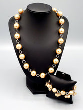 Load image into Gallery viewer, "Ensconced in Elegance" Light Brown Jewelry Set