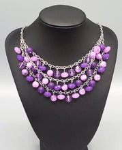 Load image into Gallery viewer, Fairytale Timelessness Purple Necklace and Earrings