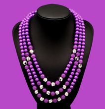 Load image into Gallery viewer, STAYCATION All I Ever Wanted Purple Necklace and Earrings