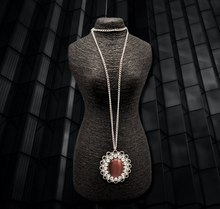 Load image into Gallery viewer, Oh My Medallion Purple Cat's Eye Necklace and Earrings