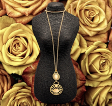 Load image into Gallery viewer, Hook, VINE, and Sinker Gold Necklace and Earrings