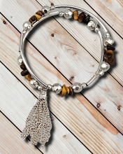 Load image into Gallery viewer, "Mineral Mosaic" Brown Wrap Bracelet