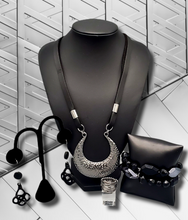 Load image into Gallery viewer, Majorly Moonstruck Gunmetal and Leather Custom Set