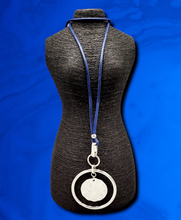 Load image into Gallery viewer, CORD-inated Effort Blue Necklace and Earrings