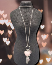 Load image into Gallery viewer, Haute Heartbreaker Pink Necklace and Earrings