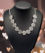 Load image into Gallery viewer, With My HOLE Heart Silver Necklace and Earrings