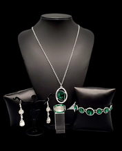 Load image into Gallery viewer, "Dazzle" Green Jewelry Set