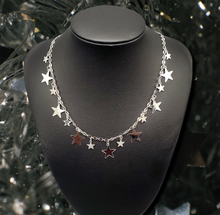 Load image into Gallery viewer, Starry Shindig Silver Star Necklace and Earrings