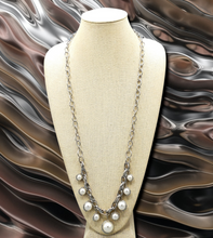 Load image into Gallery viewer, Revolving Refinement White Necklace and Earrings